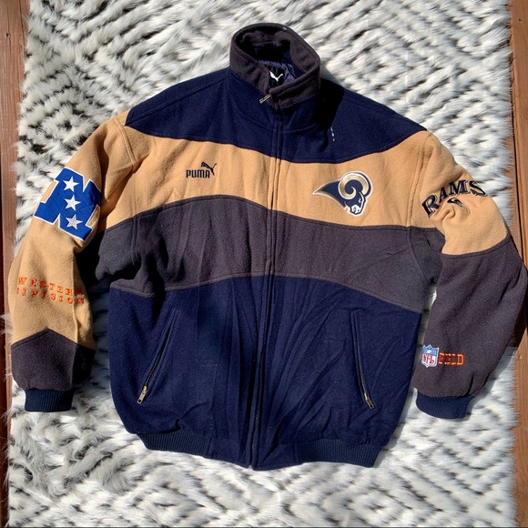 Puma Other - PUMA RAMS Wool bomber/varsity jacket Sz Lrg